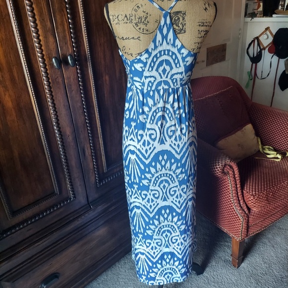 Bebe Blue/white Sundress, S, - Picture 2 of 3
